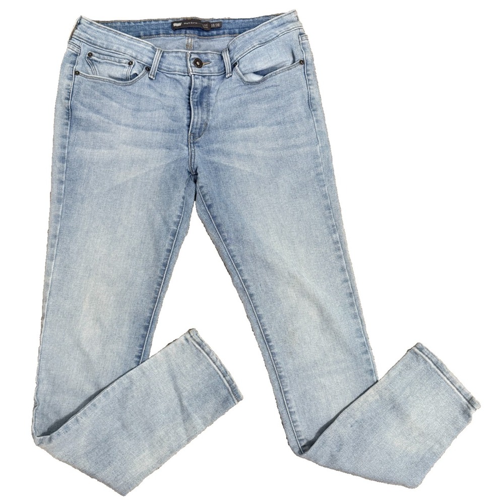 Levi's Slight Curve Jeans Womens 10/30 Mid Rise Skinny Light Wash Stretch Denim